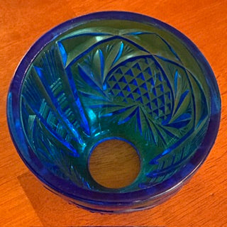 Fenton Fairy Lamp, Bluenique Pineapple Heart
