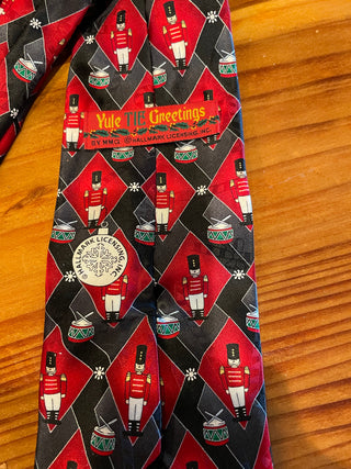 Yule Tide Greetings Nutcracker Tie