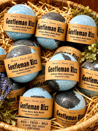 Blue/Black Alexx's Touch LLC GENTLEMAN RIZZ" ARTISAN MEN'S BATH BOMB