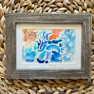 Original Mini Watercolor "Golden Song" by Alexis Genung