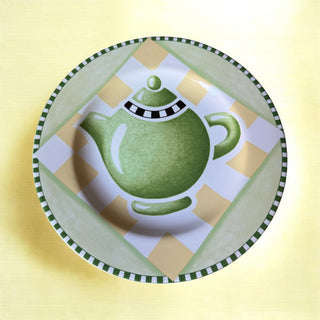 Vintage Sakura "Harlequin Teapot" Plate