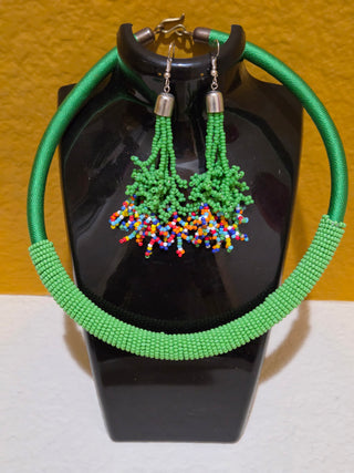 African beaded chocker necklace