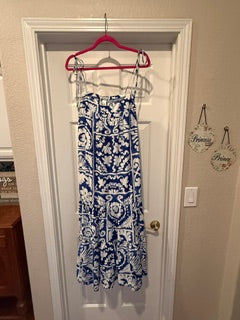 H & M blue/white maxi dress