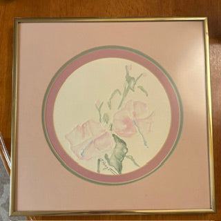 Signed Hagstrom Hibiscus Print, Silkscrn emboss