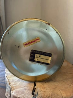 Vtg MCM Brass & Glass Kerosine Oil Lamp