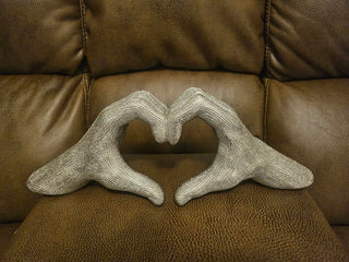 Silver Heart Hands