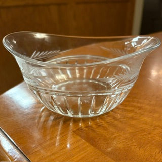 MCM Heisey Cut Crystal Oval Bowl