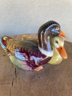 Herend Hungary Porcelain Pair of Ducks Figurine No 3056