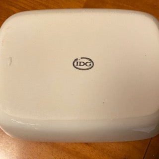 1980s Small Porcelain IDG Baking Dish