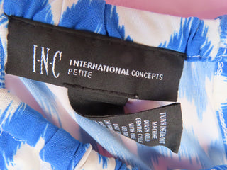 Blue & white sleeveless blouse by INC