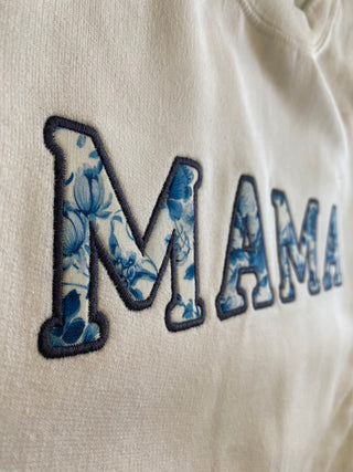 Mama Floral Applique Sweatshirt - Medium