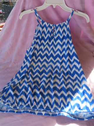 Blue & white sleeveless blouse by INC