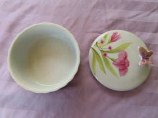 Porcelain trinket dish w/ butterfly