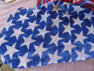 sheer long American flag scarf