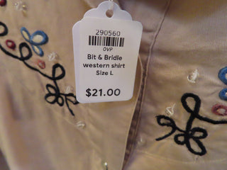 Bit & Bridle western shirt Size L