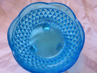 Vintage Blue pressed glass bowl