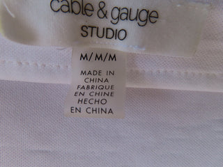 White short sleeve blouse size M