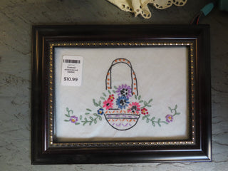 Framed embordered basket