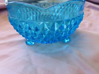 Vintage Blue pressed glass bowl