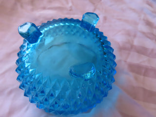 Vintage Blue pressed glass bowl