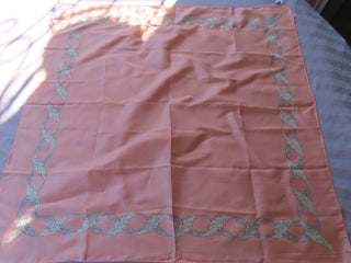 Large peach color print scarf