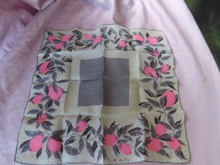 Cotton gray & pink hanky