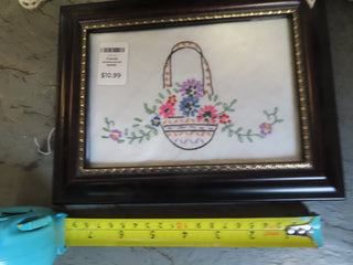 Framed embordered basket