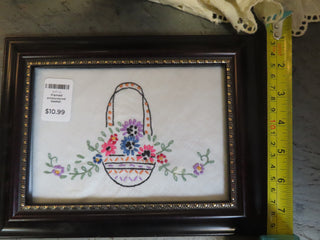 Framed embordered basket
