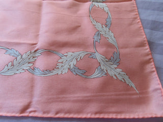 Large peach color print scarf