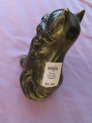 Green Porcelain Kitty/cat