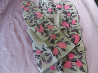 Cotton gray & pink hanky