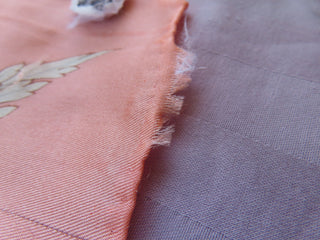 Large peach color print scarf