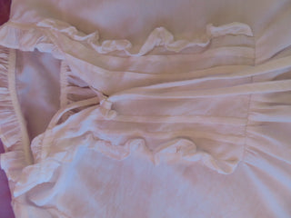 White cotton long sleeve blouse