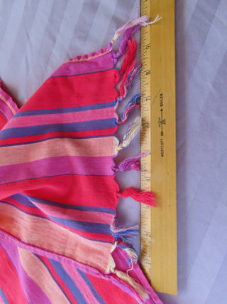 Long stripped orange & purple scarf