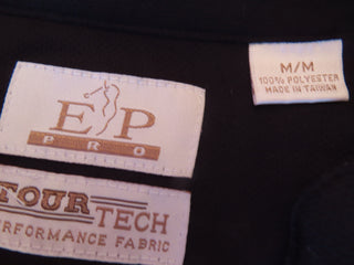 Black and tan golfing shirt size M
