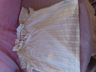White cotton and lace blouse
