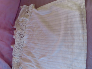 White cotton and lace blouse