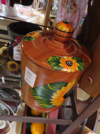 Sunflower Caister w/lid RC
