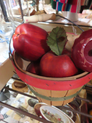 Basket with 5 & 1/2 apples