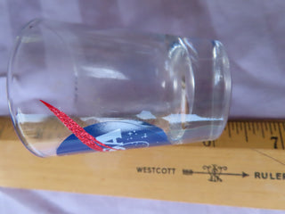 NASA shot glass clear