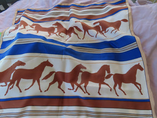 Large running horses scarf