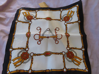 Horse ribbon scarf signed Made in Italy