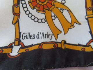 Horse ribbon scarf signed Made in Italy
