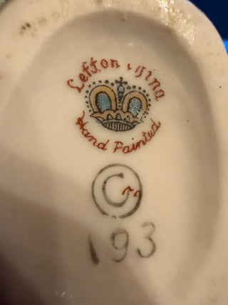 Vintage Lefton China Pink Porcelain Swan Trinket Dish Lily of the Valley #193