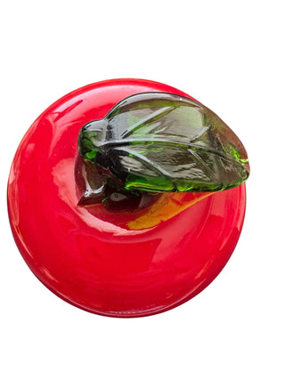 Red Blown Glass Apple