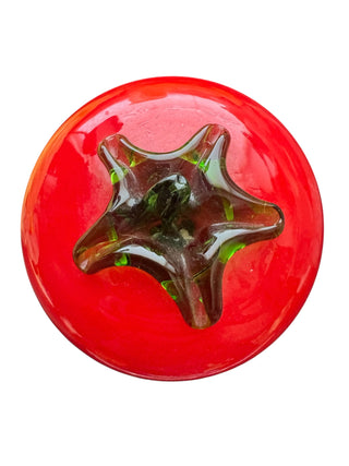 Red Blown Glass Tomato