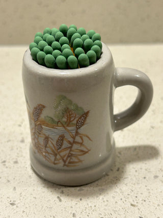 Mini Vintage Stoneware Stein/Match Holder, Mallard