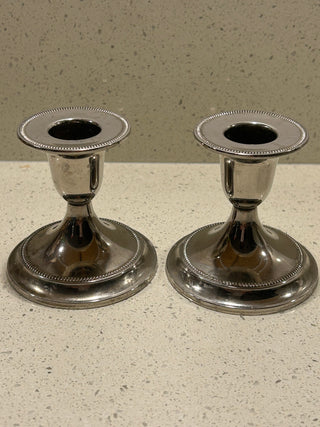 Silver Plated Candlestick Holders, Set of 2, Made in England