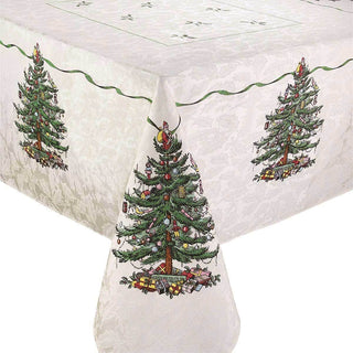 Spode Christmas Tree Tablecloth 60” x 144” Oblong