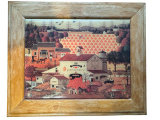 "Pumpkin Hollow" Framed Folk Art Print